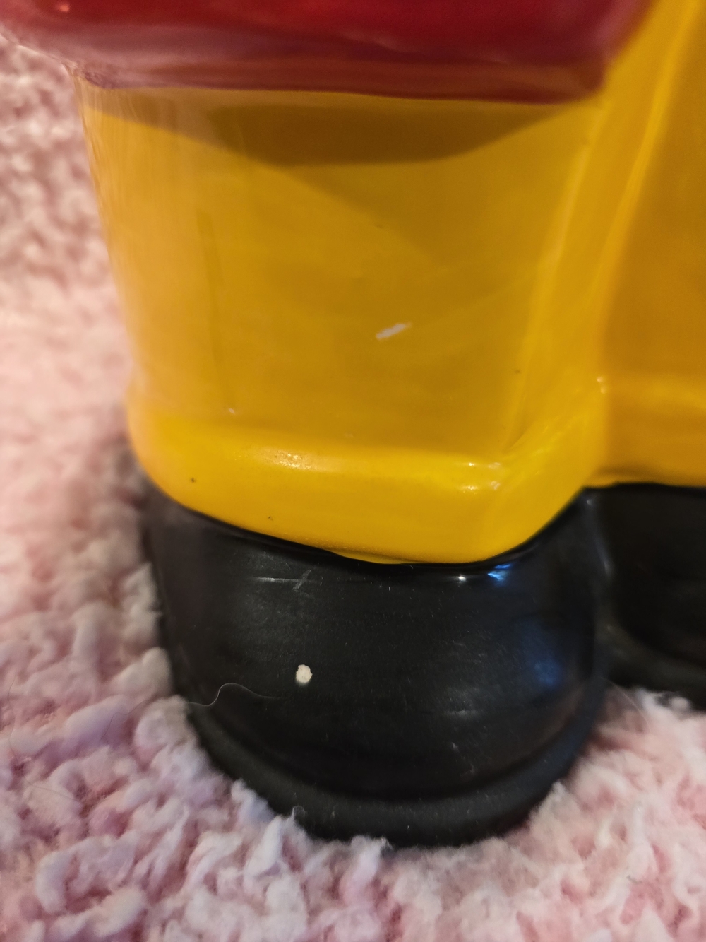 Vintage UNCLE MOSE Black Ceramic Figurine Cookie Jar in Red, Yellow & Black - Picture 2 of 6